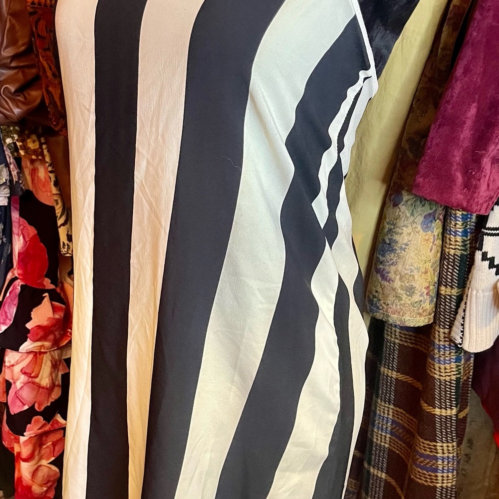 Black and White Striped Dress